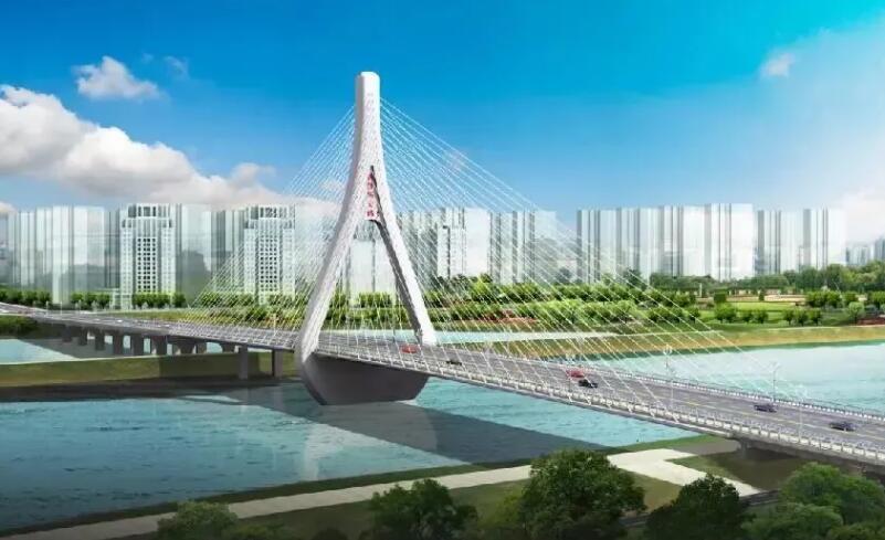 邛崃首座斜拉(lā)橋——斜江河大橋建(jiàn)設有序推進